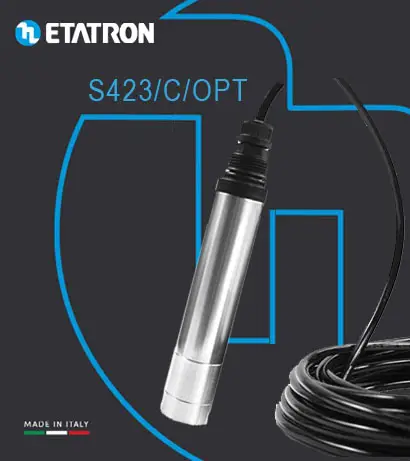 Оптичний датчик кисню для аеротенків S423/C/OPT AISI або PVC